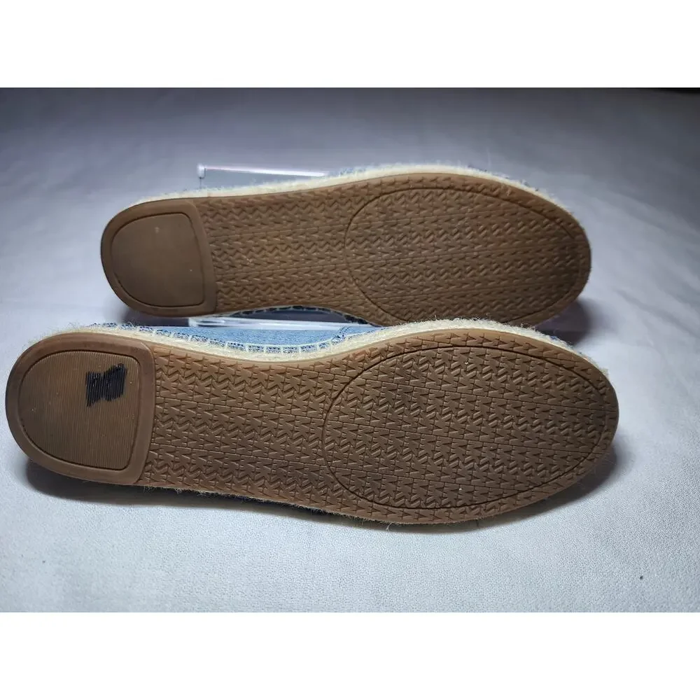 MICHAEL Michael Kors Blue Hastings Denim Espadrilles Slip On Size 6